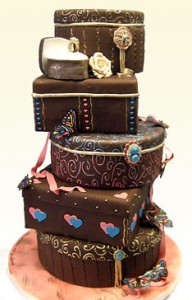 Gift boxes are a common contemporary cake theme; but this one looks just scruptious.